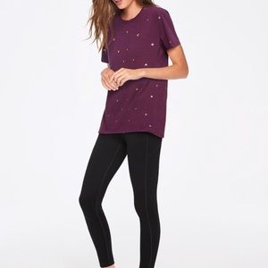PINK Victoria’s Secret Plum Star Short Sleeve Top
